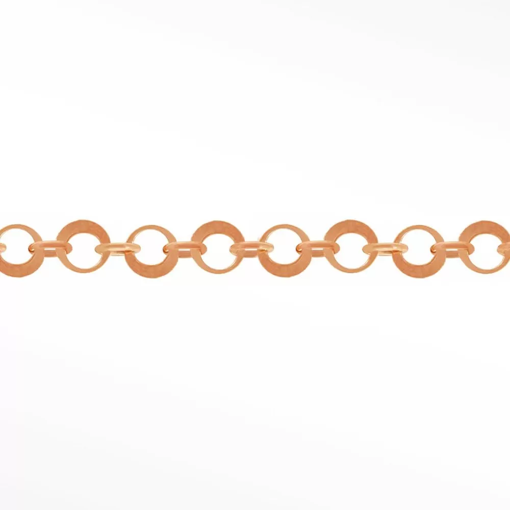 Mirror Hollow Round 3mm 14k Rose Gold Chain Designer Line for Permanent Jewelry Sold by the inch