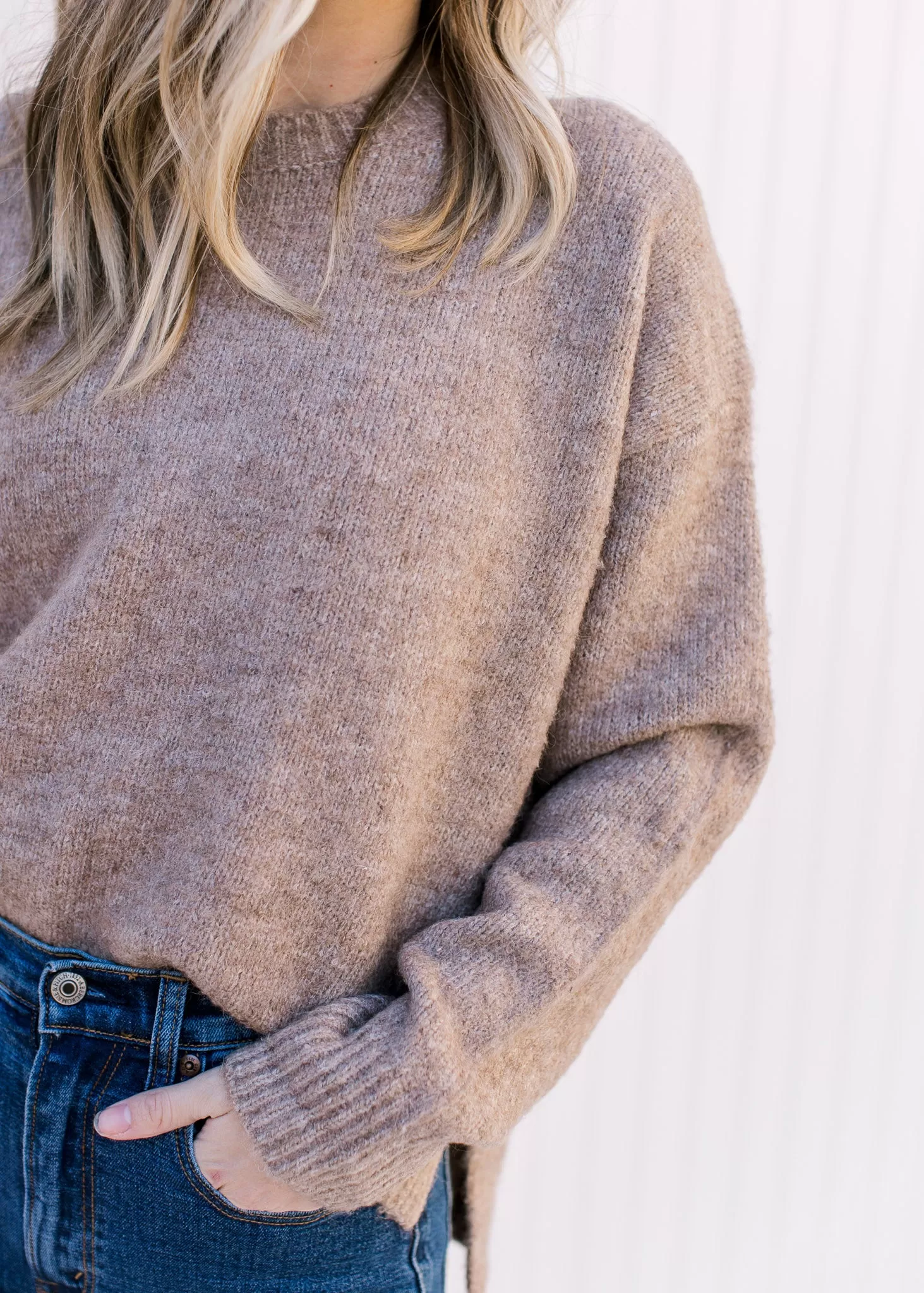 Mocha Round Neck Sweater