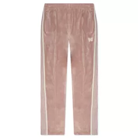 Narrow Track Pant C/PE Velour - Old Rose