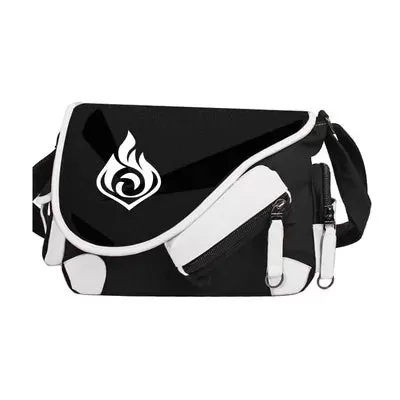 new game Genshin Impact KLEE VENTI Anime Peripheral Eye of God Wind Fire Thunder Two-dimensional Messenger Bag