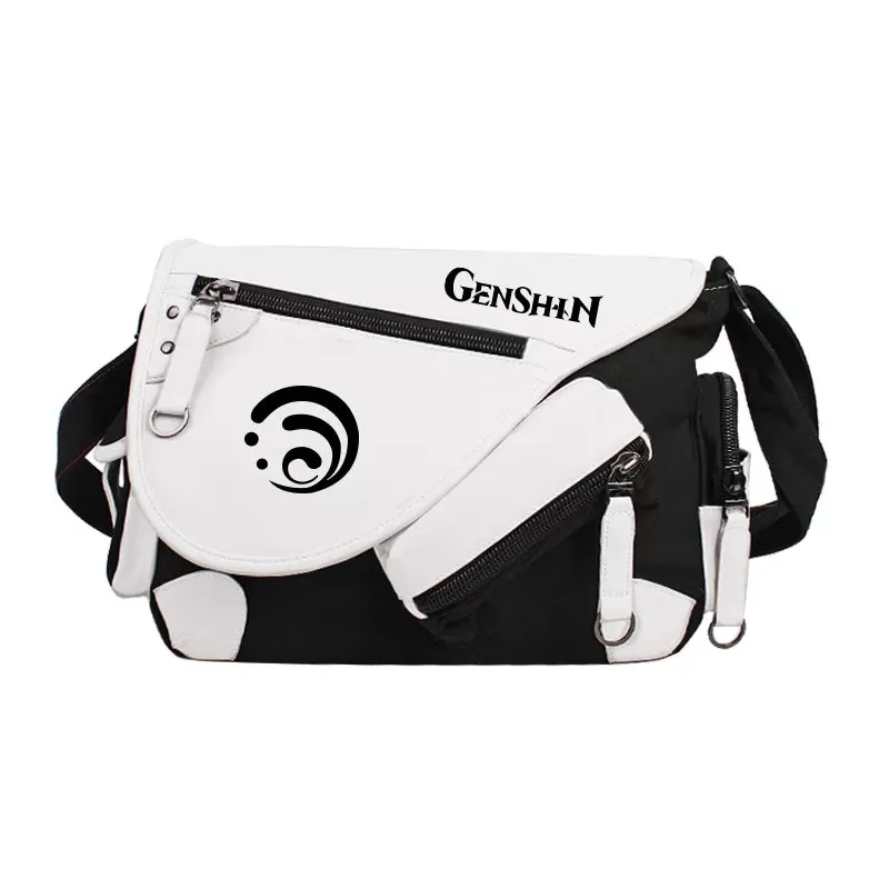 new game Genshin Impact KLEE VENTI Anime Peripheral Eye of God Wind Fire Thunder Two-dimensional Messenger Bag