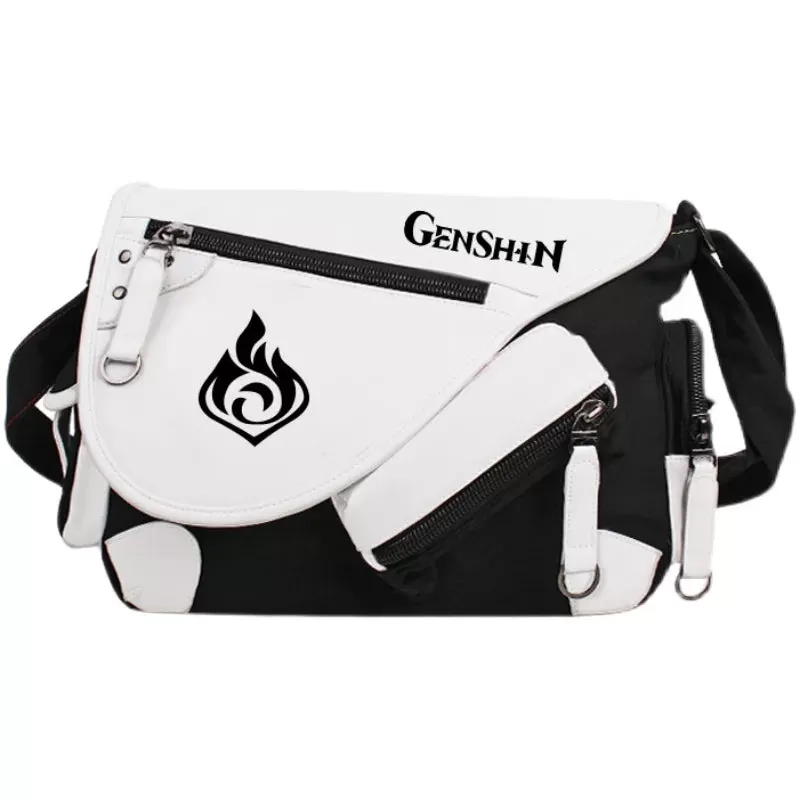 new game Genshin Impact KLEE VENTI Anime Peripheral Eye of God Wind Fire Thunder Two-dimensional Messenger Bag