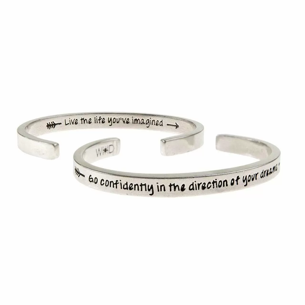 NEW! Mix & Match 2-Pieces Inspirational Cuff Bracelets Made in USA