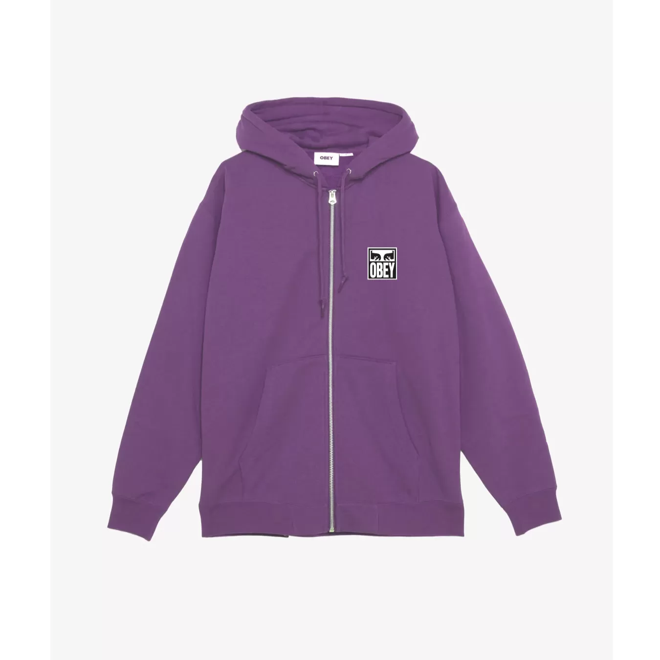 Obey adult full zip hoodie 117482142 blackberry