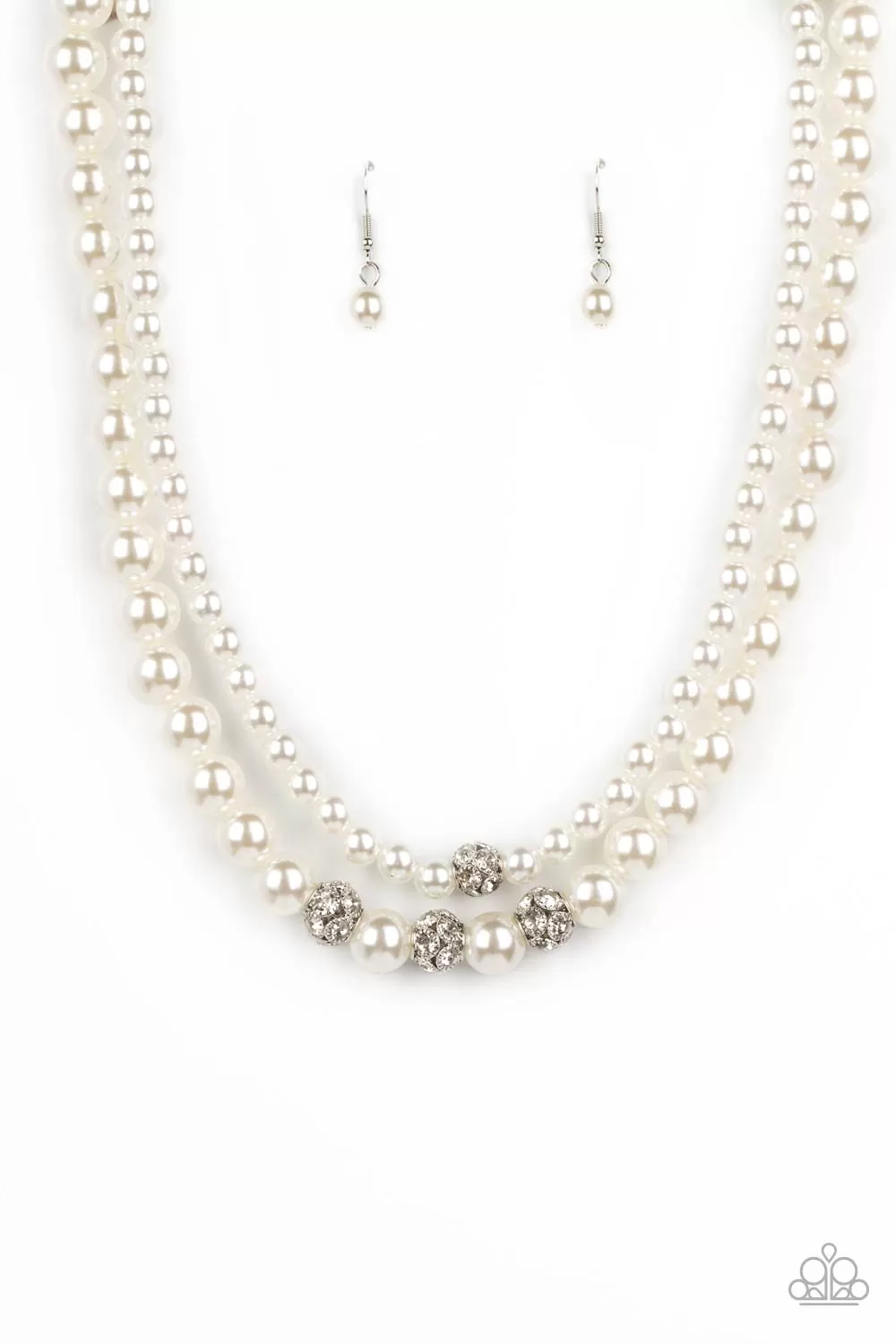 Paparazzi Brilliant Ballerina - White Pearl Necklace