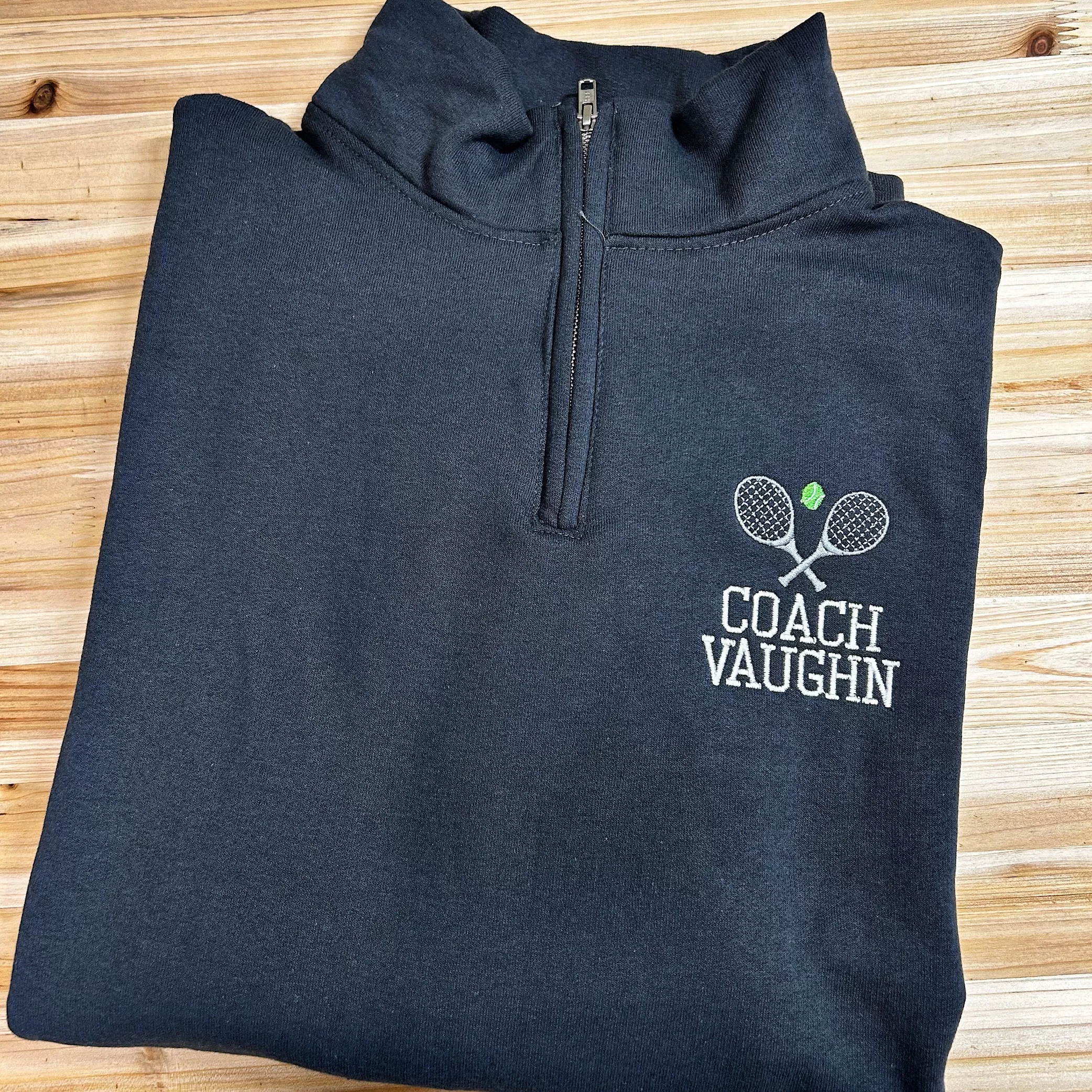 Personalized Tennis Quarter Zip Sweatshirt