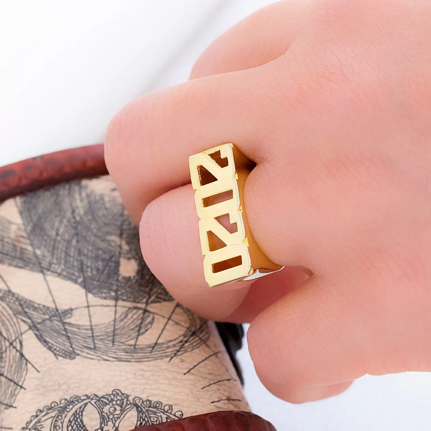 Personalized Year Number Ring