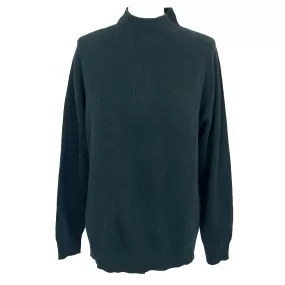 Peserico 400 Forest Green Wool Cashmere & Silk Turtleneck Sweater S/M