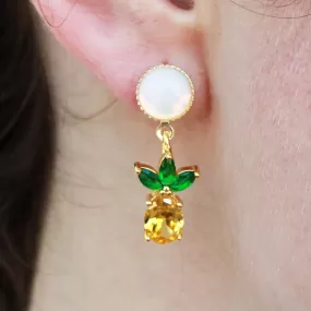 Pineapple and Opal Earrings