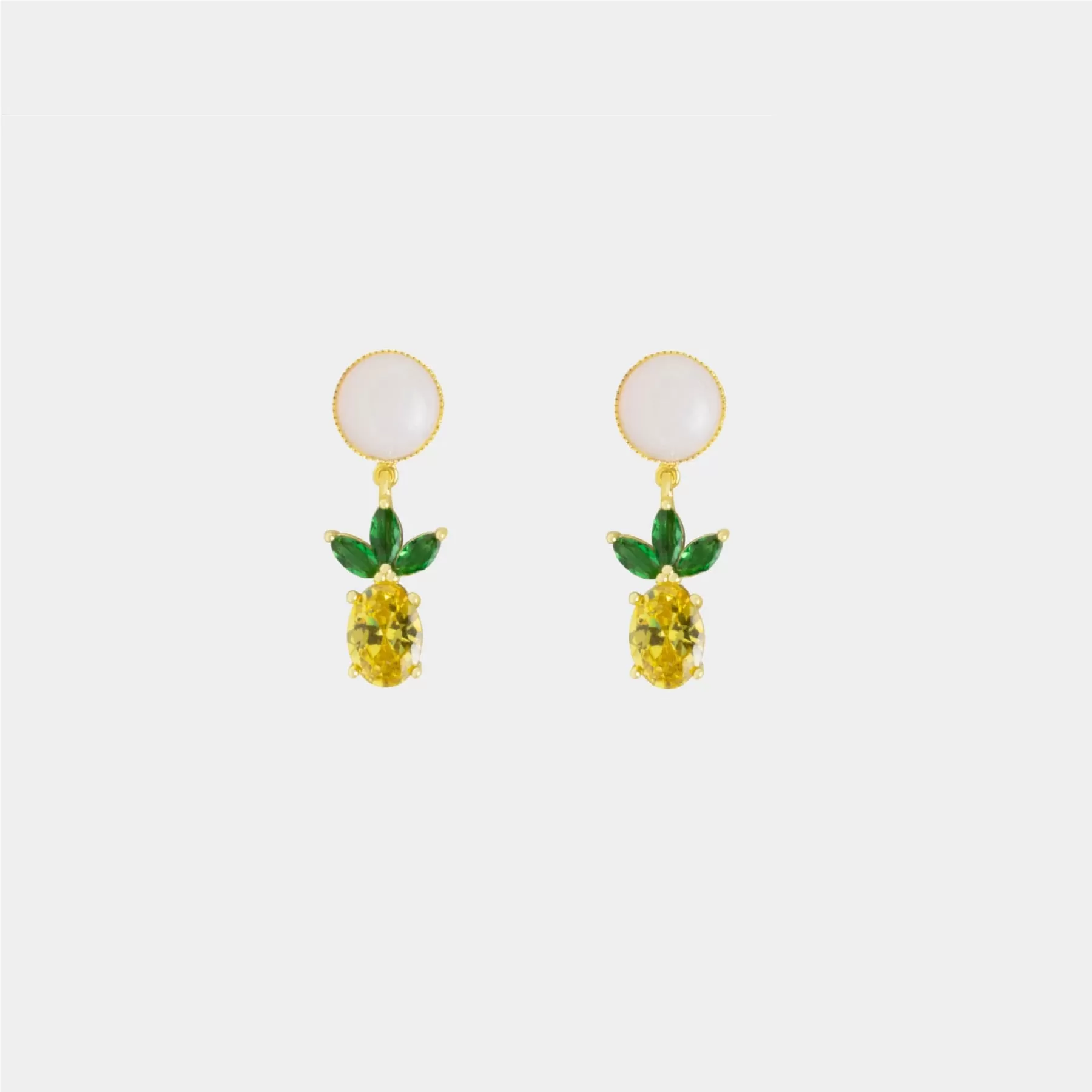 Pineapple and Opal Earrings