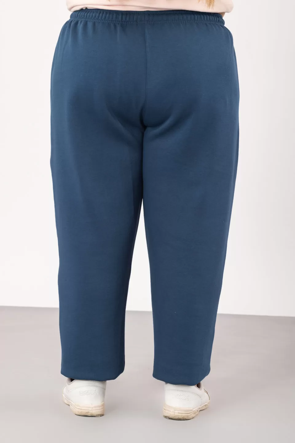 Plus Size Winters Cozy Fleece Track Pants For Women - Prime Blue