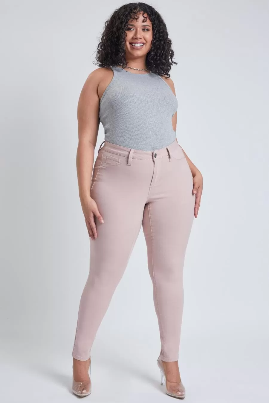 Plus Size Women's Hyperstretch Forever Color Pants - Pastels