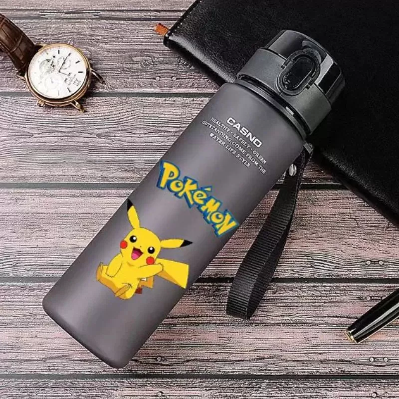 Pokemon 560ML Portable Anime Water Cup Pikachu Large Capacity Plastic Water Bottle