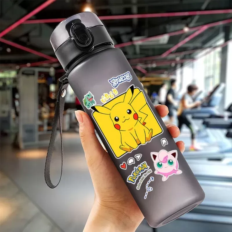 Pokemon 560ML Portable Anime Water Cup Pikachu Large Capacity Plastic Water Bottle