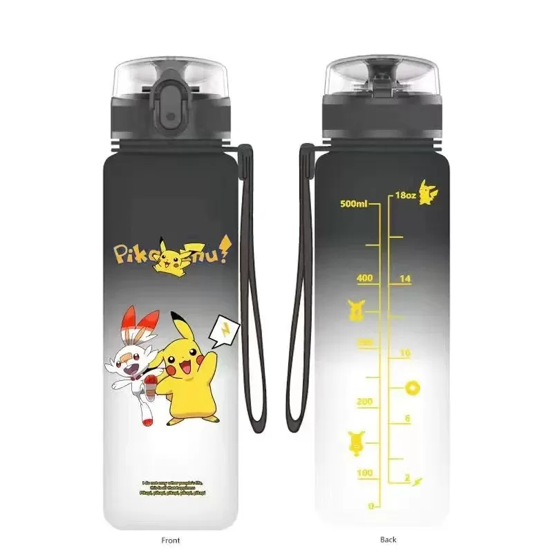 Pokemon 560ML Portable Anime Water Cup Pikachu Large Capacity Plastic Water Bottle