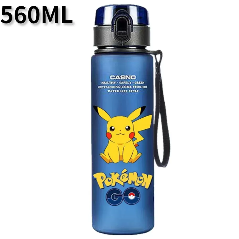 Pokemon 560ML Portable Anime Water Cup Pikachu Large Capacity Plastic Water Bottle