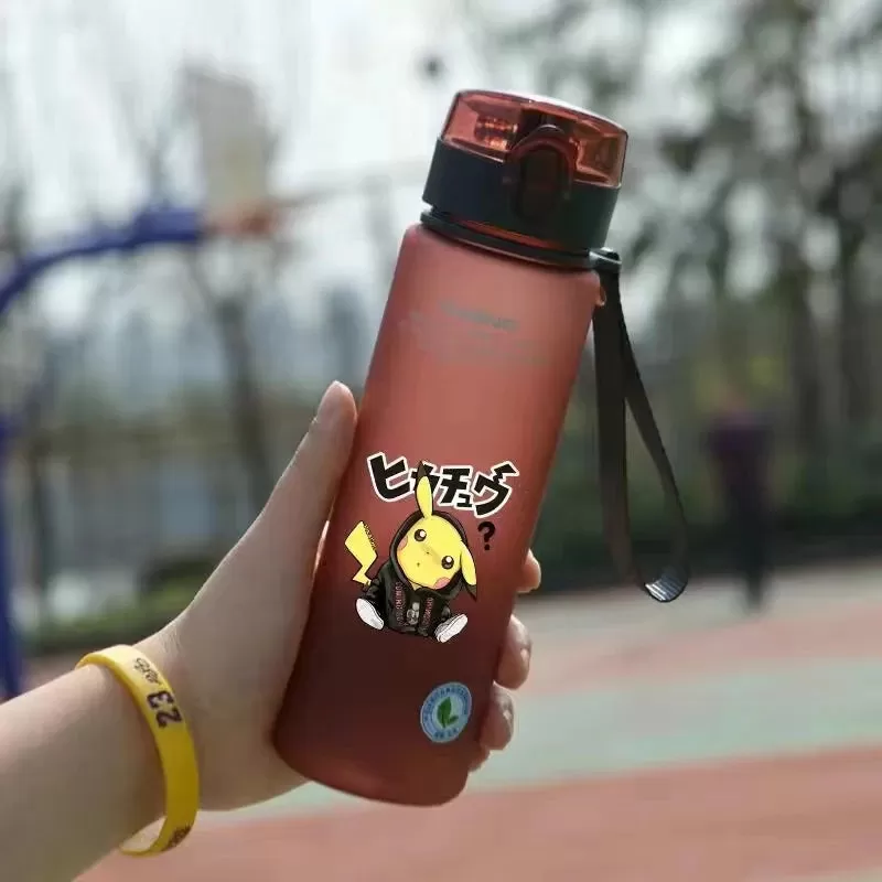 Pokemon 560ML Portable Anime Water Cup Pikachu Large Capacity Plastic Water Bottle