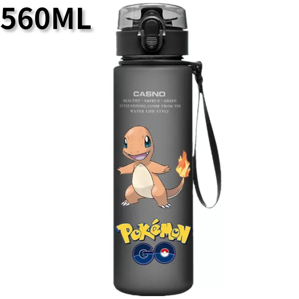 Pokemon 560ML Portable Anime Water Cup Pikachu Large Capacity Plastic Water Bottle