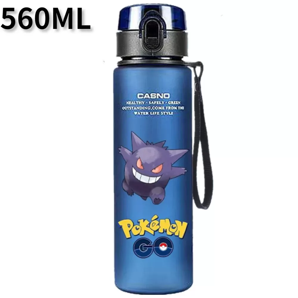 Pokemon 560ML Portable Anime Water Cup Pikachu Large Capacity Plastic Water Bottle