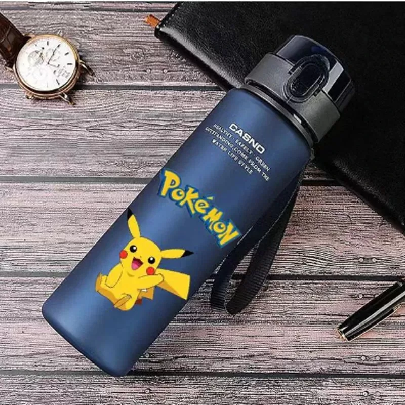 Pokemon 560ML Portable Anime Water Cup Pikachu Large Capacity Plastic Water Bottle