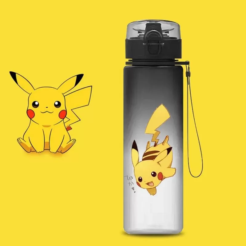 Pokemon 560ML Portable Anime Water Cup Pikachu Large Capacity Plastic Water Bottle