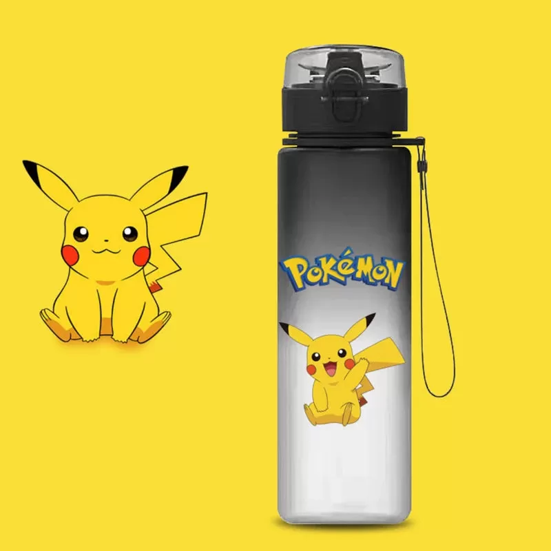 Pokemon 560ML Portable Anime Water Cup Pikachu Large Capacity Plastic Water Bottle