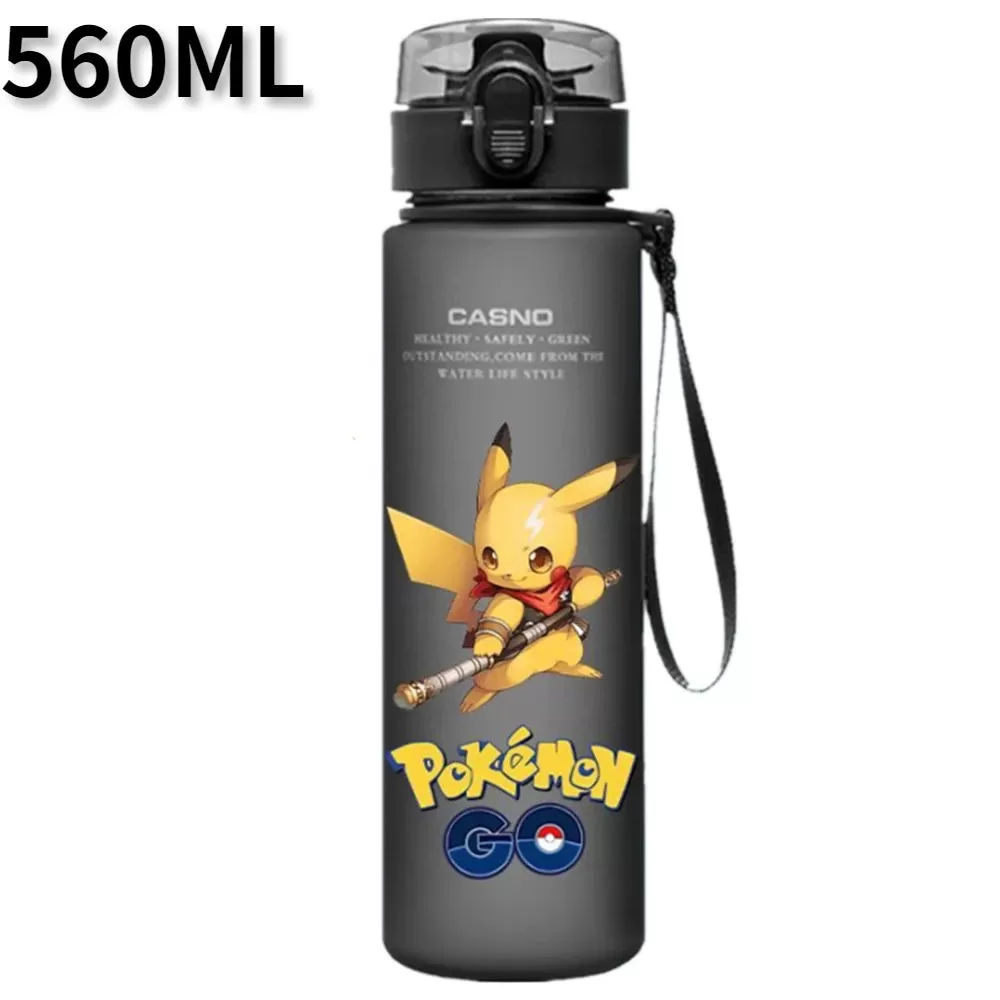 Pokemon 560ML Portable Anime Water Cup Pikachu Large Capacity Plastic Water Bottle