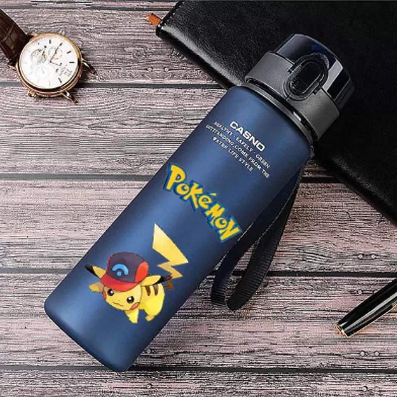 Pokemon 560ML Portable Anime Water Cup Pikachu Large Capacity Plastic Water Bottle