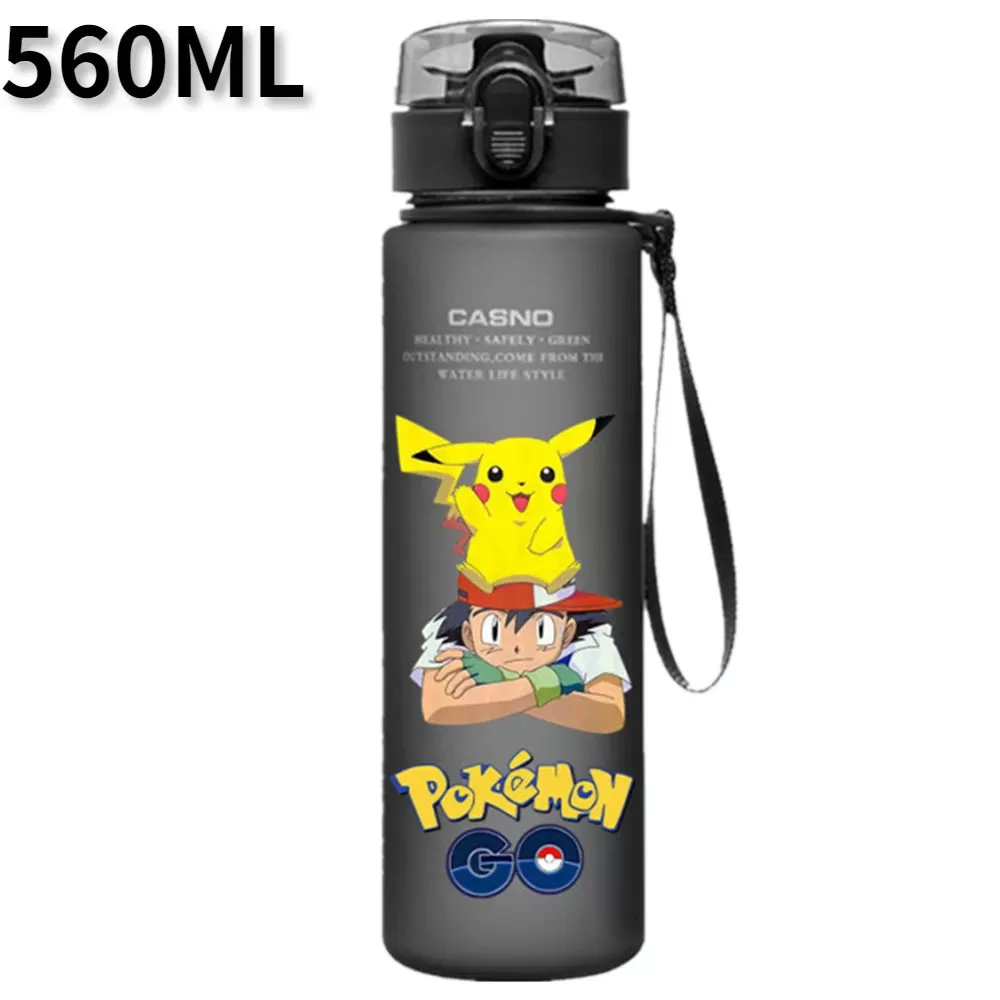 Pokemon 560ML Portable Anime Water Cup Pikachu Large Capacity Plastic Water Bottle