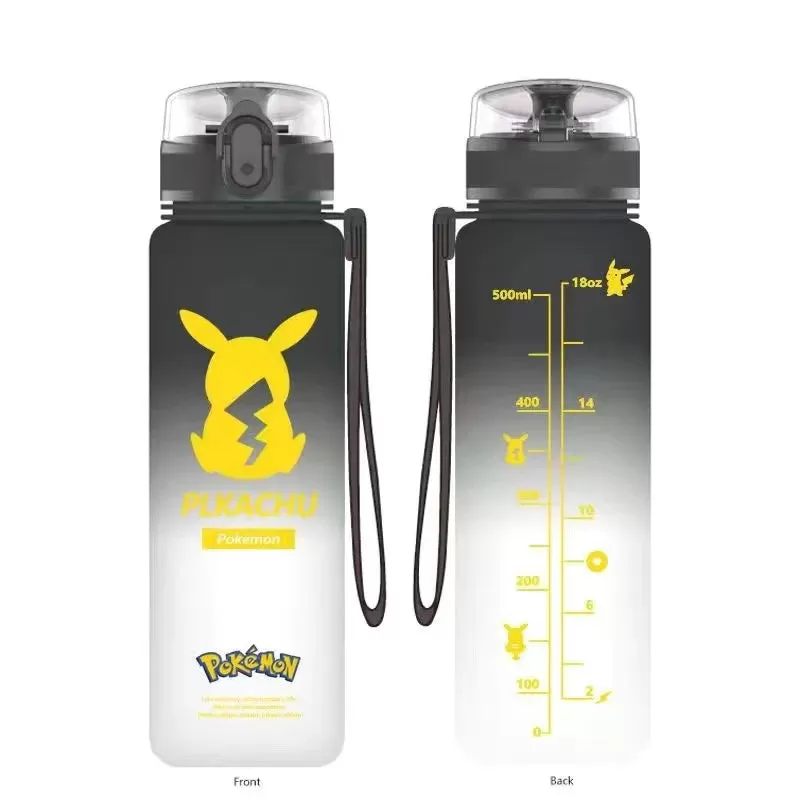 Pokemon 560ML Portable Anime Water Cup Pikachu Large Capacity Plastic Water Bottle