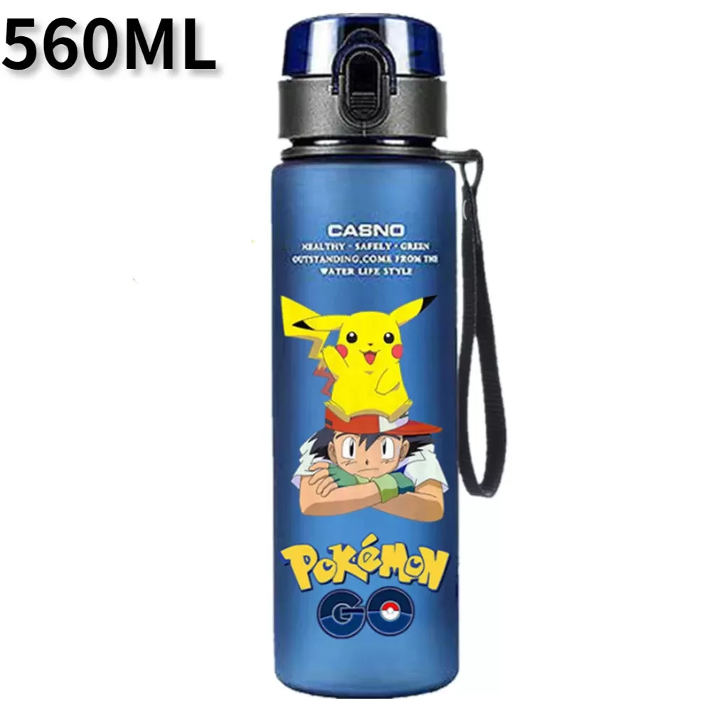 Pokemon 560ML Portable Anime Water Cup Pikachu Large Capacity Plastic Water Bottle