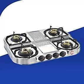 Prestige Stainless Steel 4 Burner Gas Stove