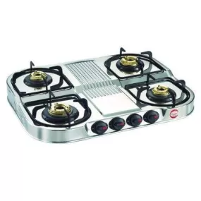 Prestige Stainless Steel 4 Burner Gas Stove