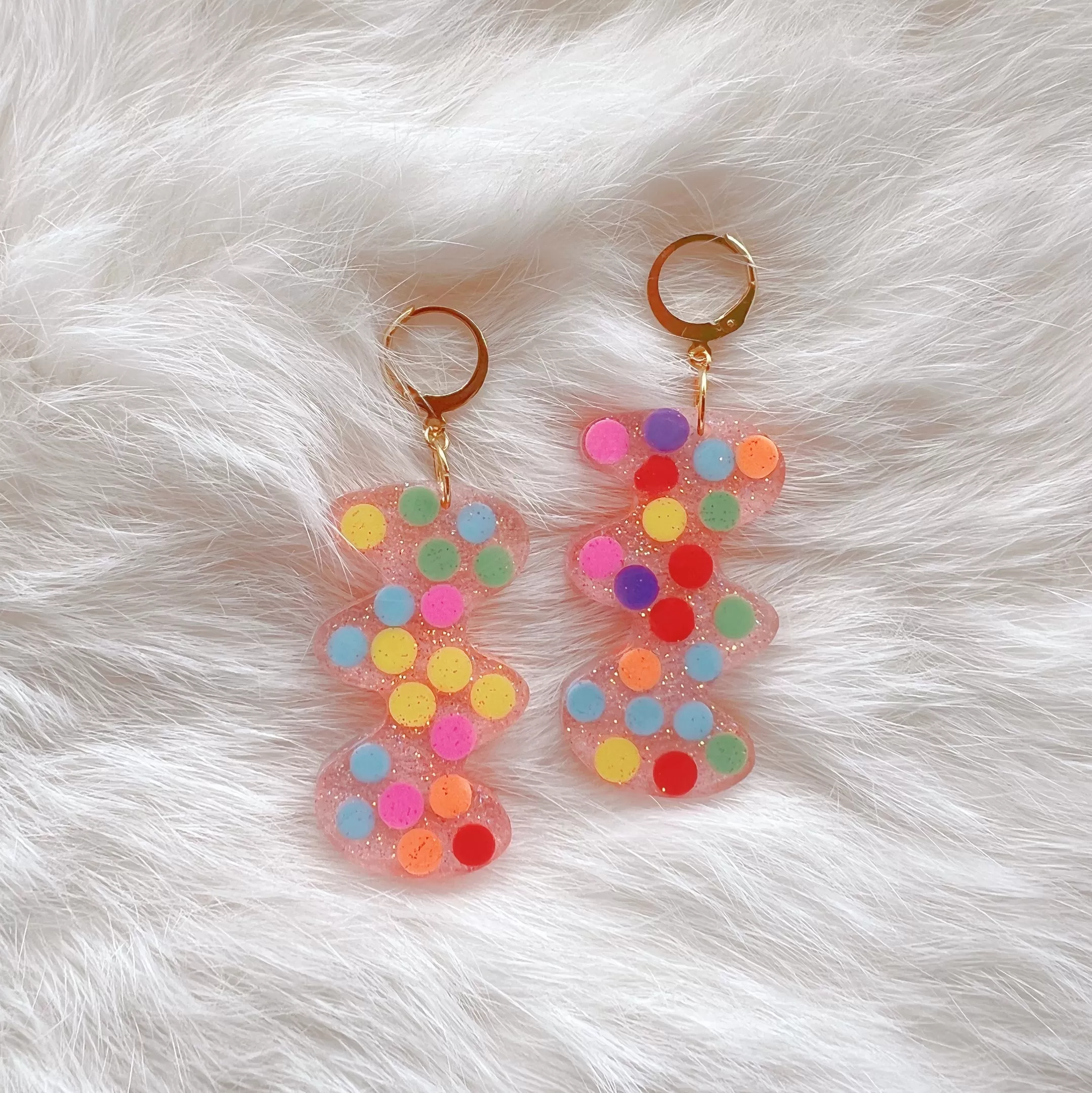 Rainbow Polka Dot Parker Earrings