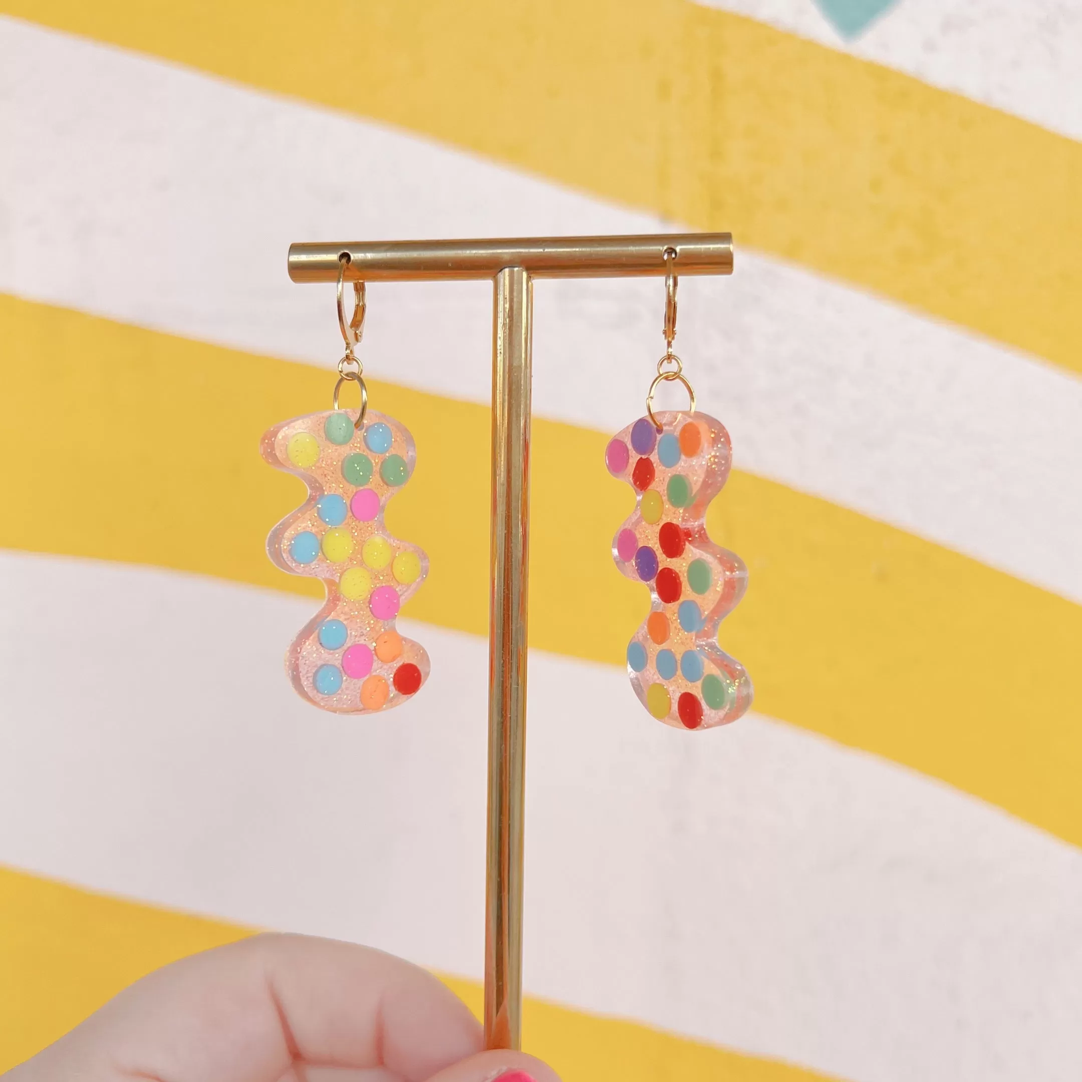 Rainbow Polka Dot Parker Earrings