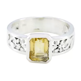 Riyo Engaging Gemstone Citrine Sterling Silver Ring Stackings