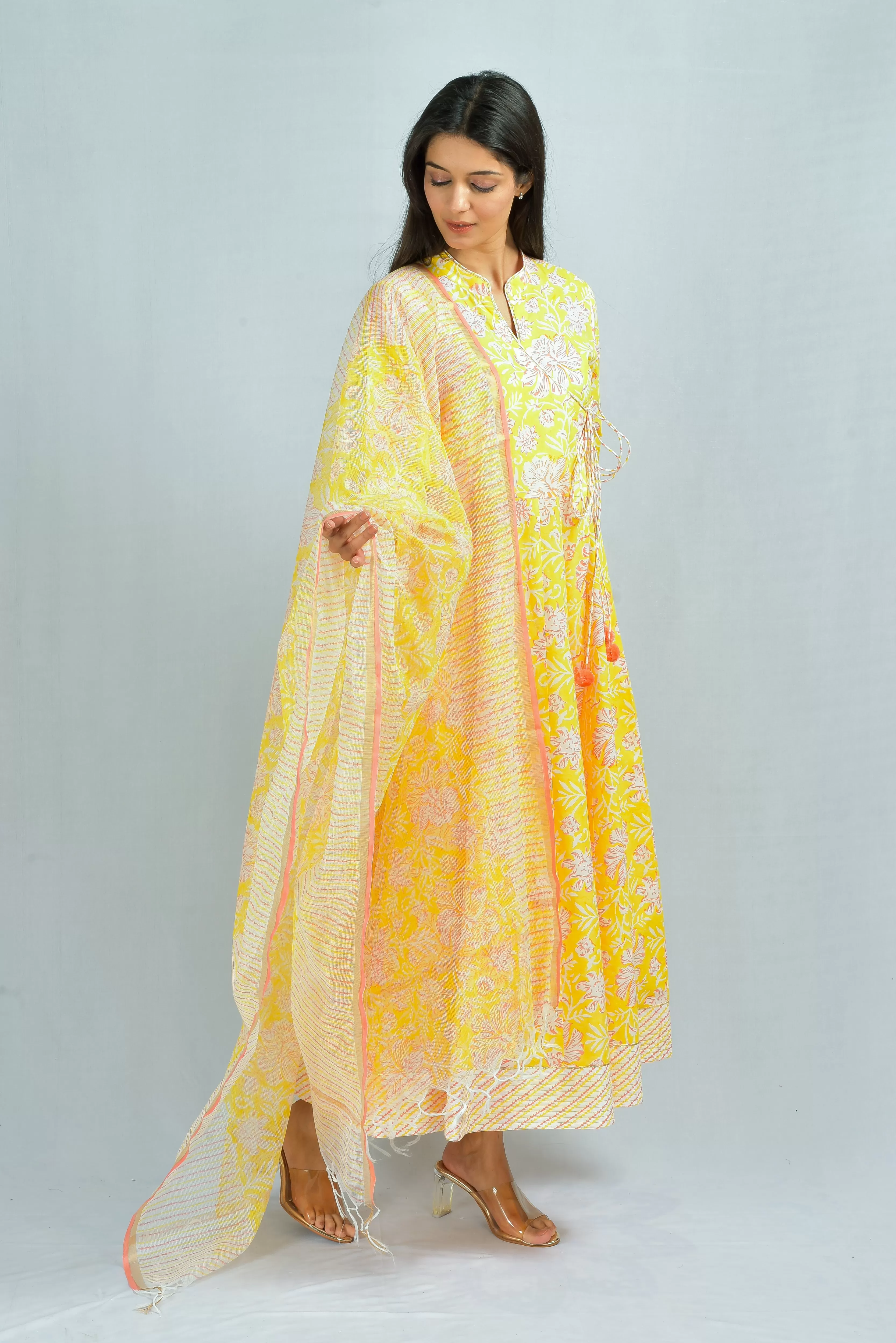 Saffron Bloom RB Kurta Set