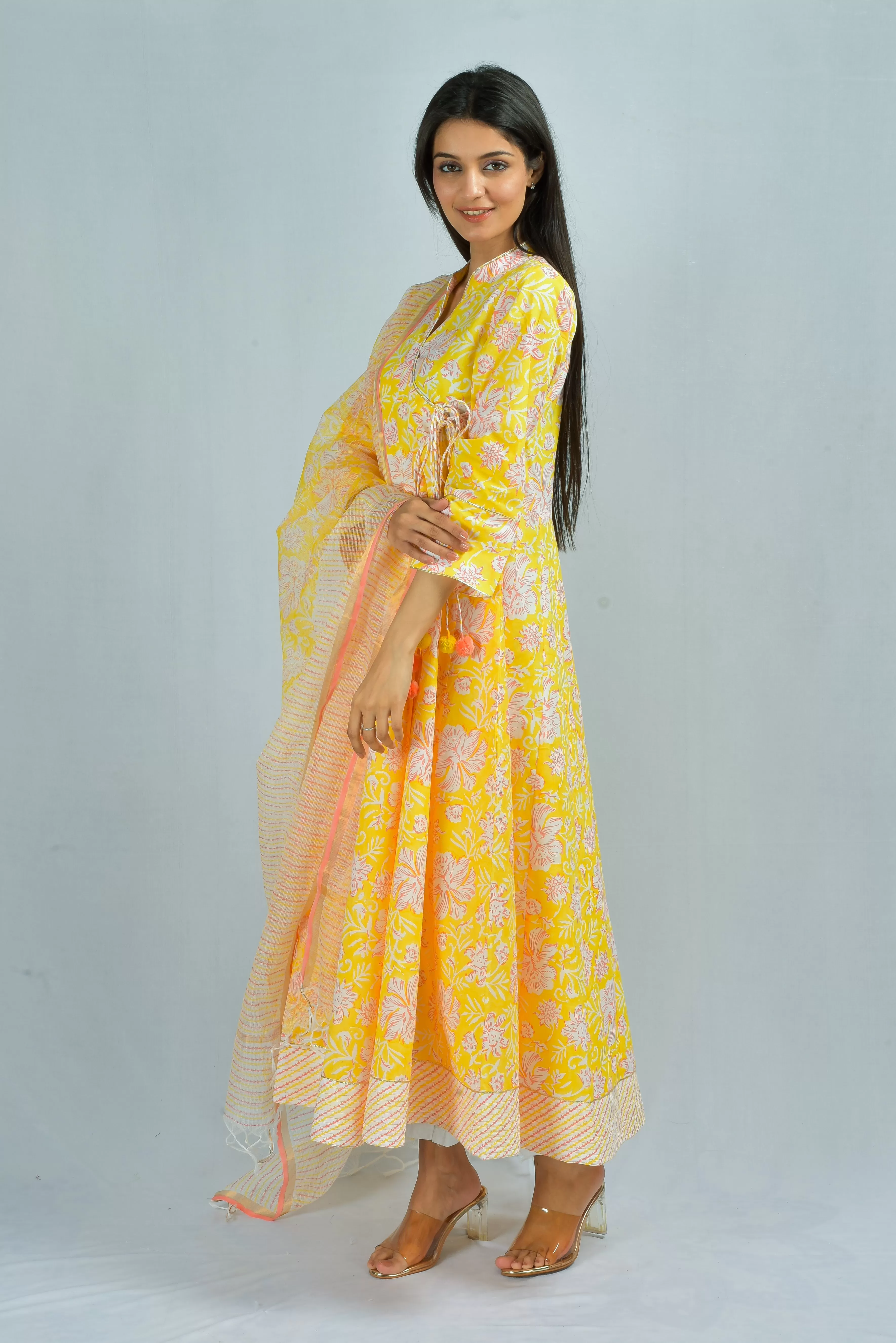 Saffron Bloom RB Kurta Set