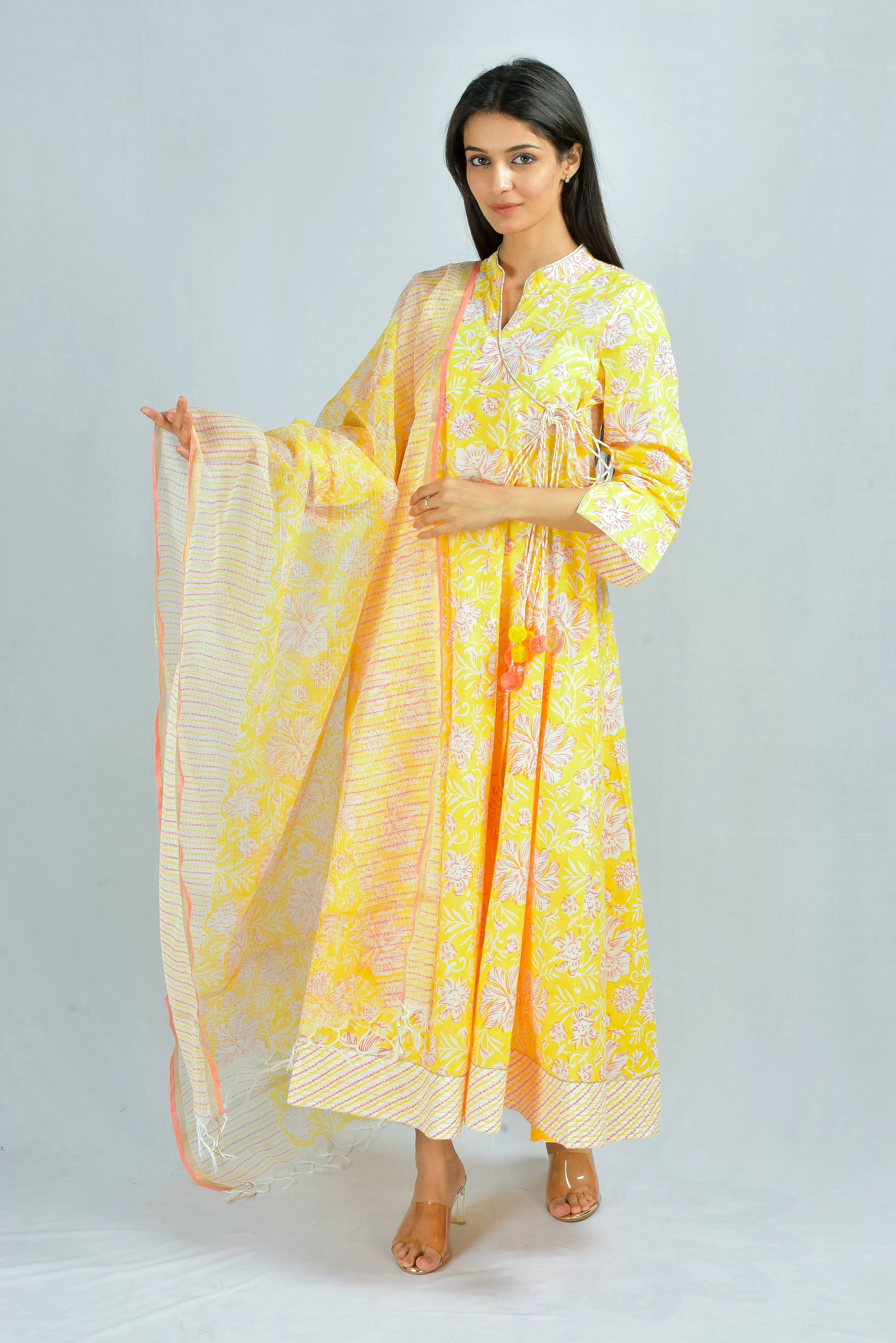 Saffron Bloom RB Kurta Set