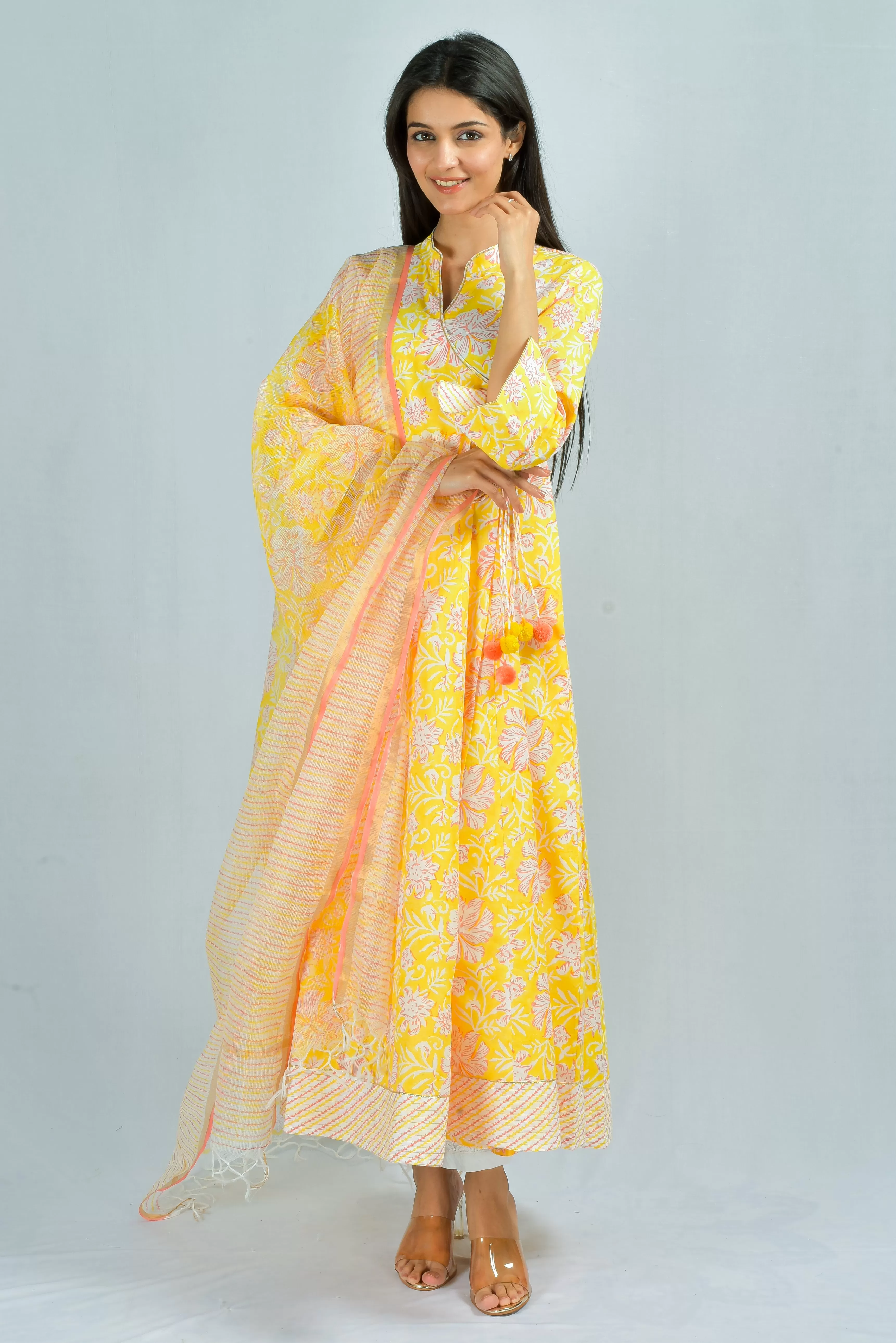 Saffron Bloom RB Kurta Set