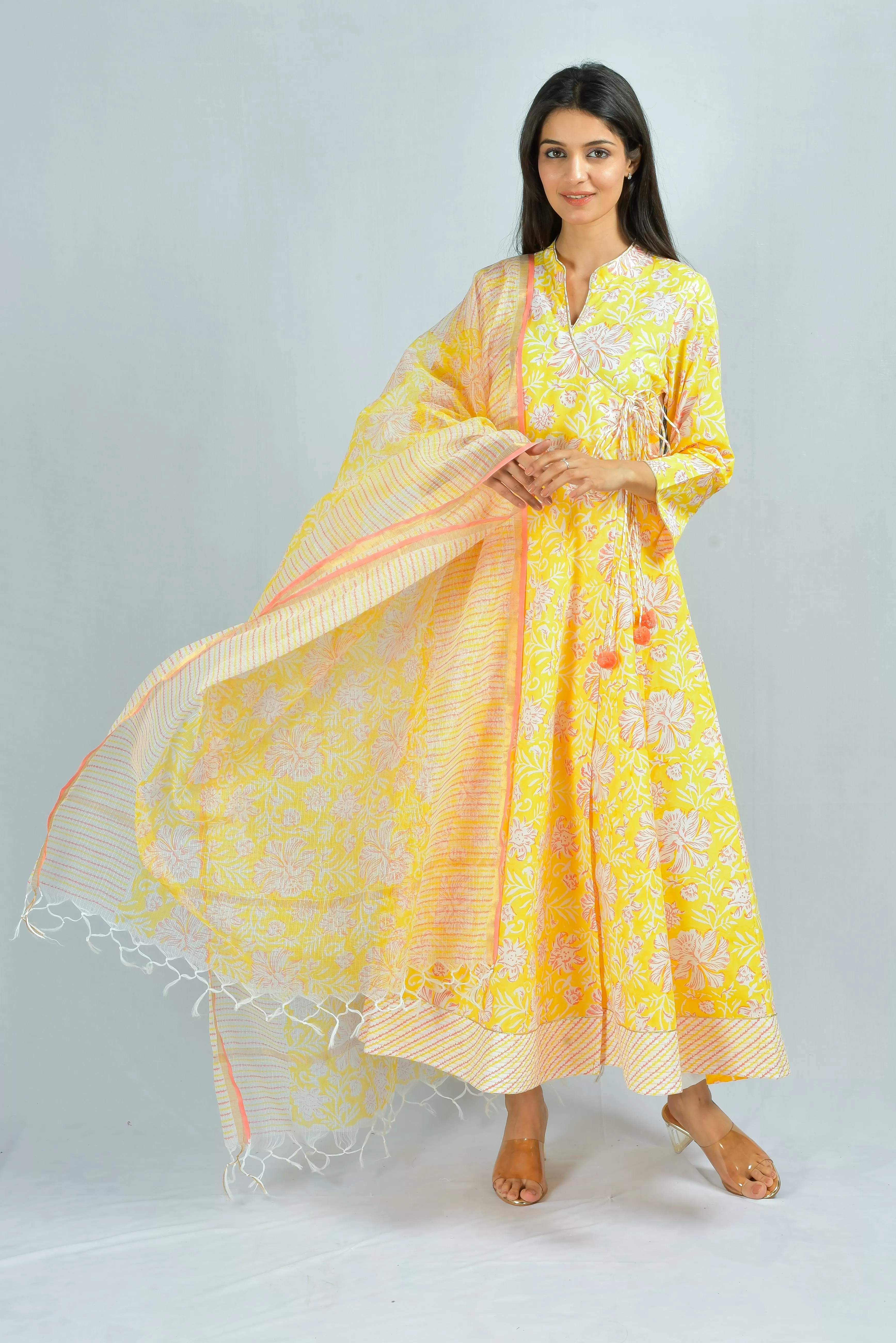 Saffron Bloom RB Kurta Set