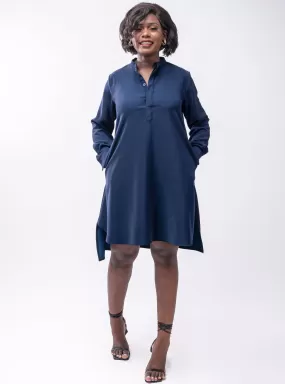 Salok Mani Shift Dress - Navy blue