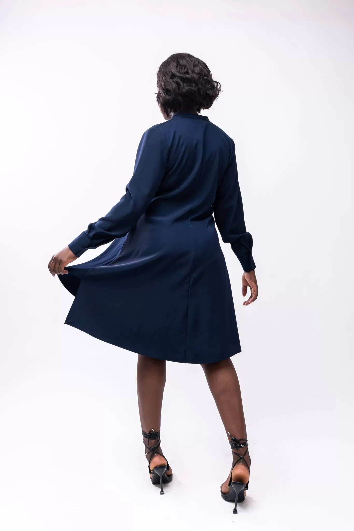 Salok Mani Shift Dress - Navy blue