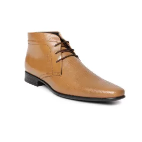 San Frissco Tan Formal Boots For Men