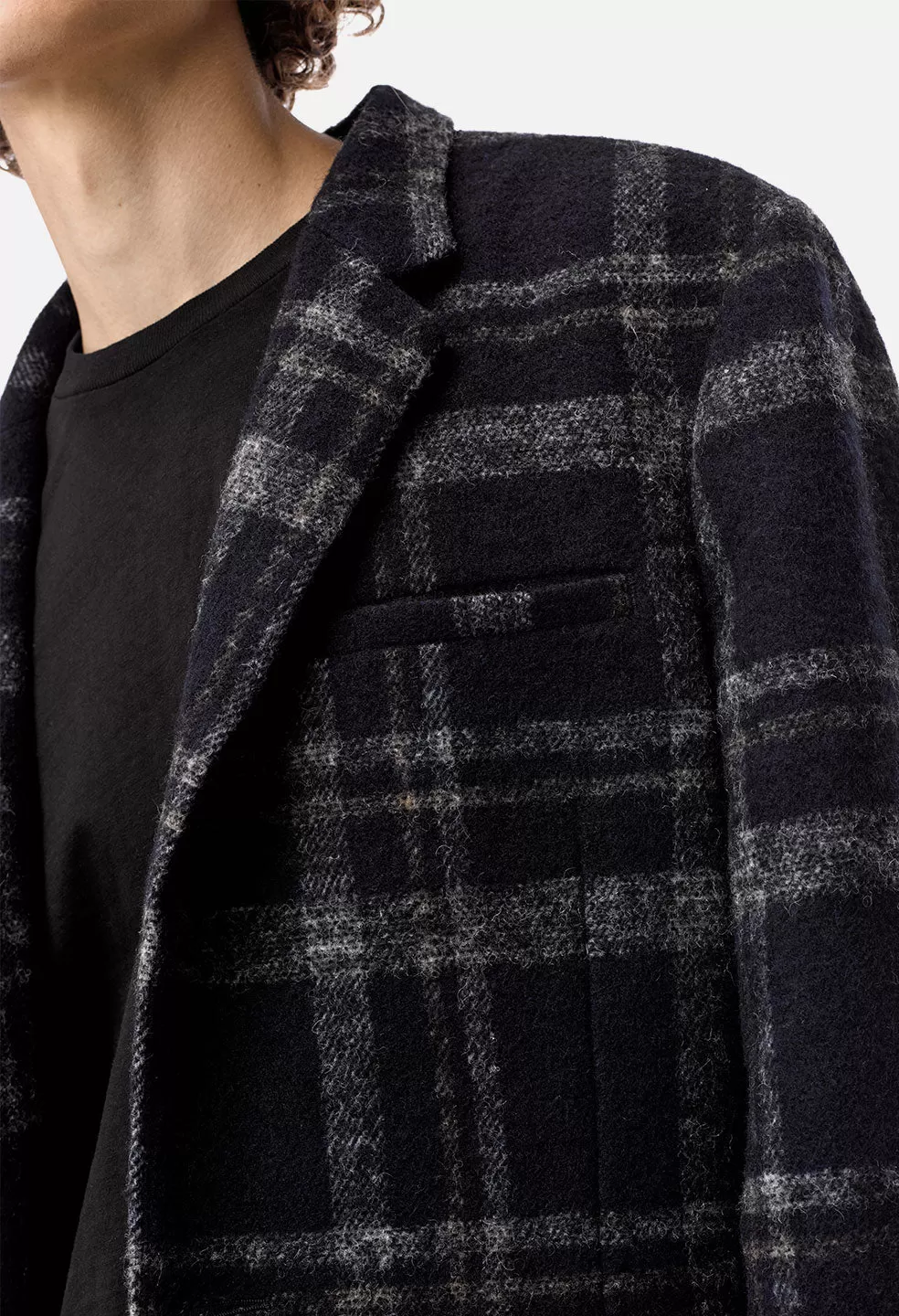 Scarlet Overcoat / Black Plaid