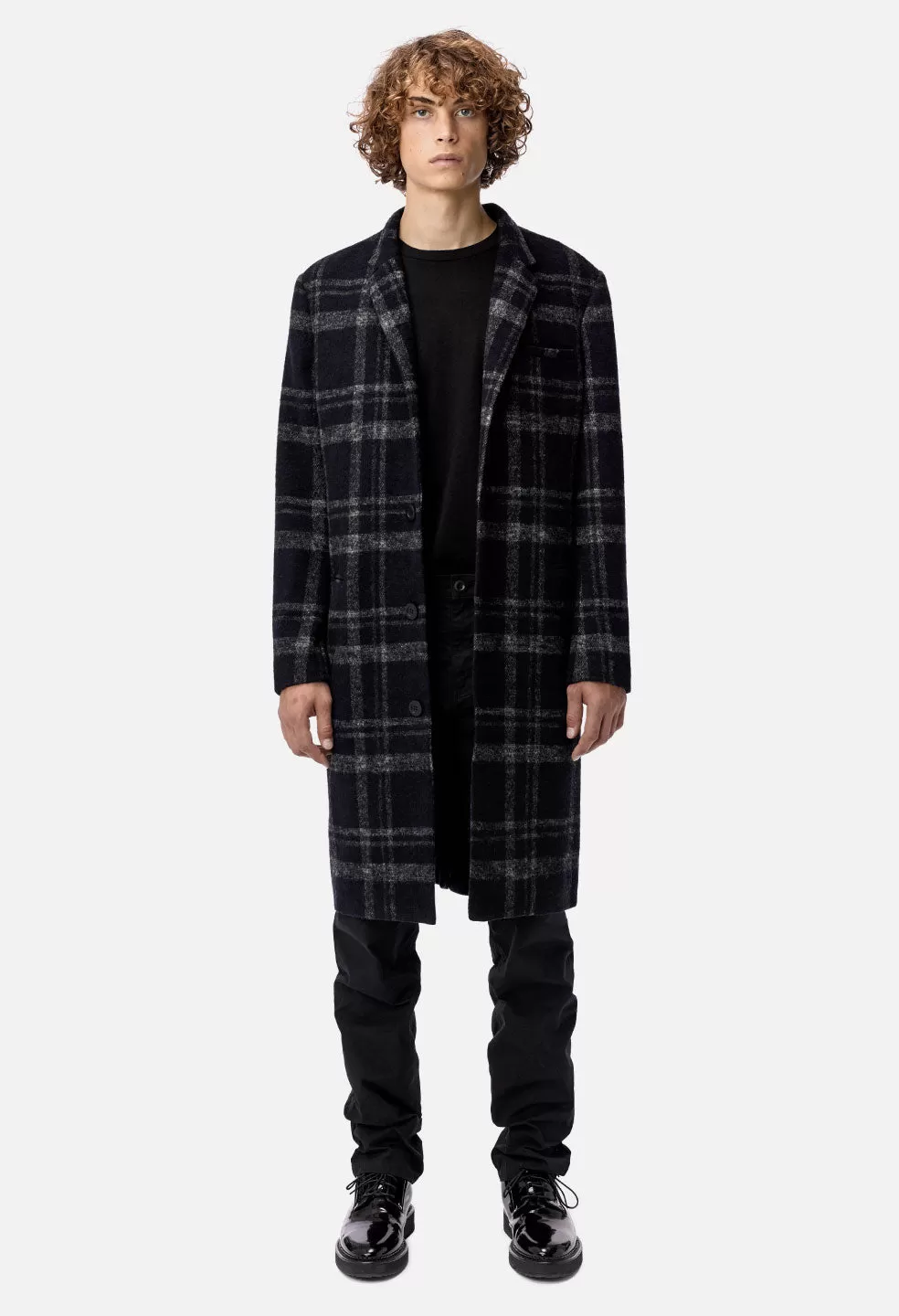 Scarlet Overcoat / Black Plaid