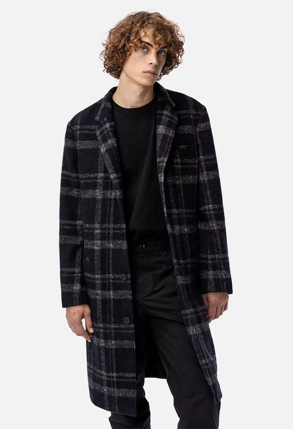 Scarlet Overcoat / Black Plaid