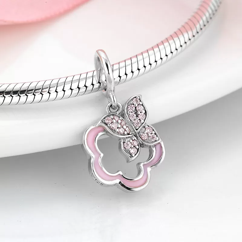 Silver Ribbon Charms Jewelry For Women