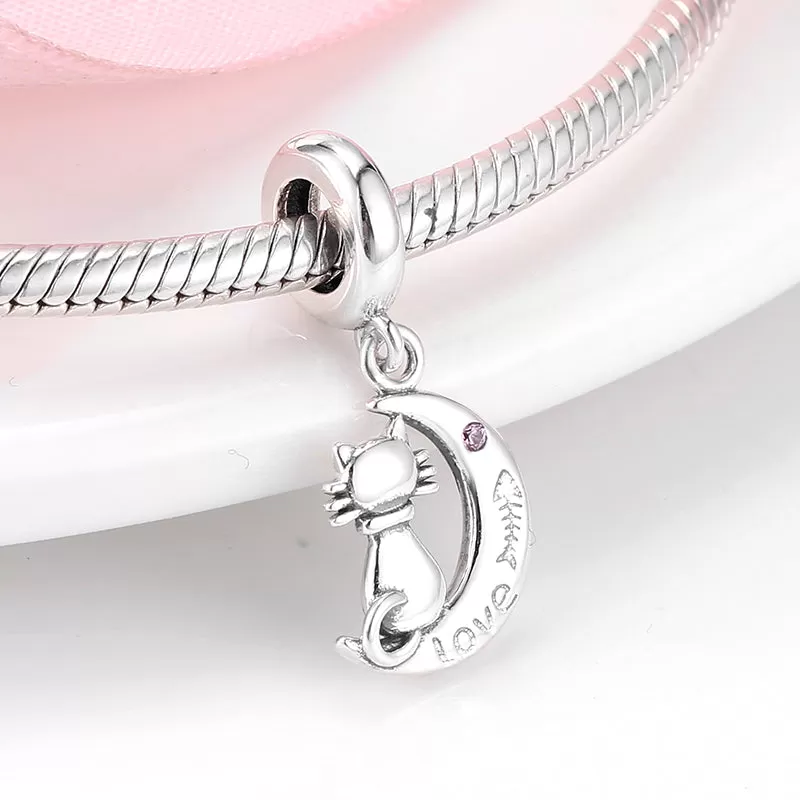 Silver Ribbon Charms Jewelry For Women