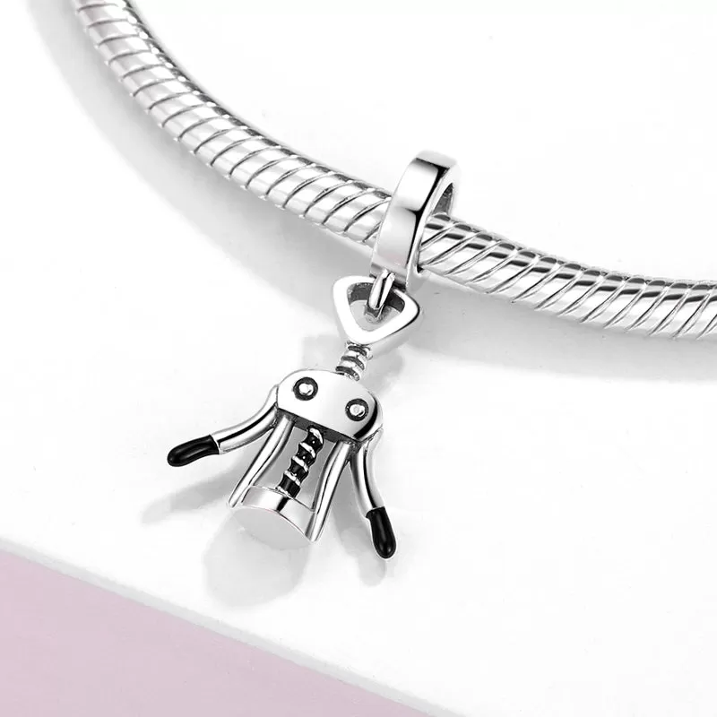 Silver Ribbon Charms Jewelry For Women